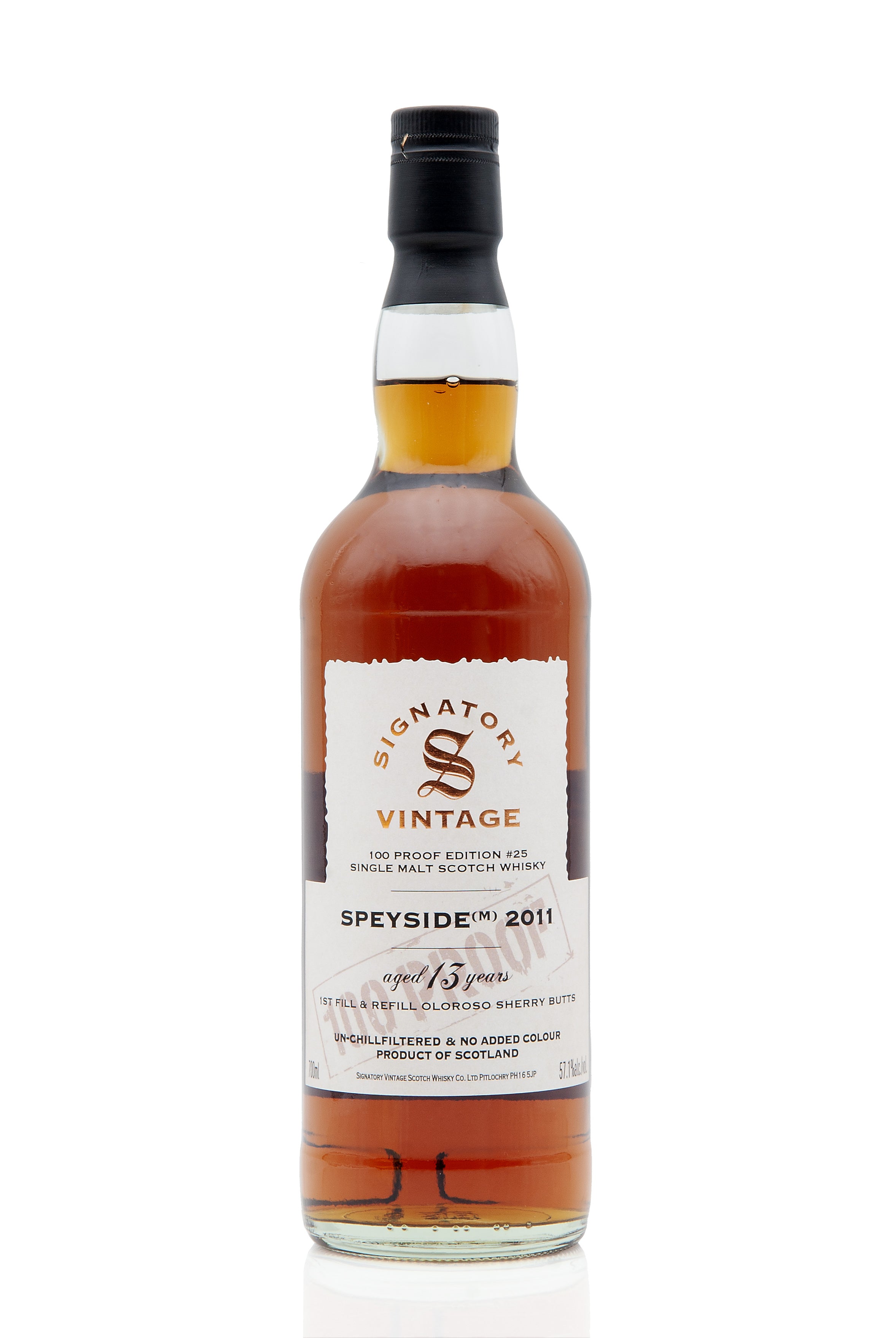 Speyside (M) 13 Year Old - 2011 | Signatory 100 Proof Edition #25 | Abbey Whisky